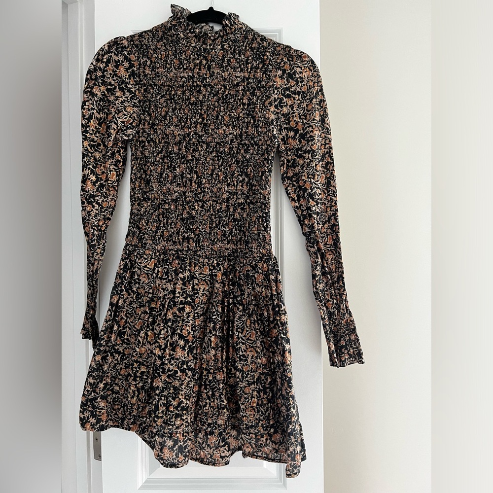 Drop Waist High Neck Mini Dress